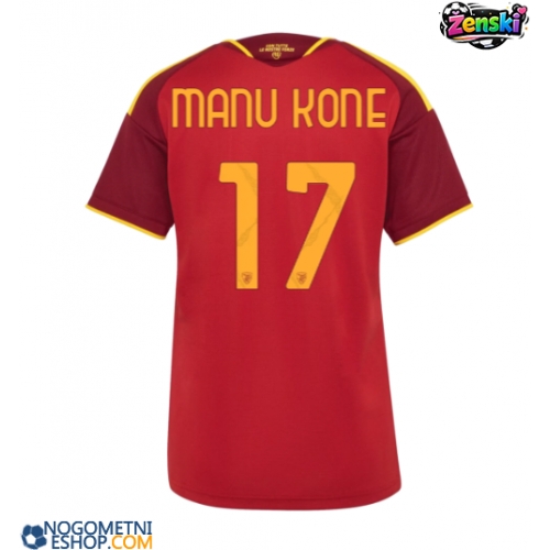 Ženski Nogometni dresi AS Roma Manu Kone #17 Domači 2026-27 Kratek Rokav